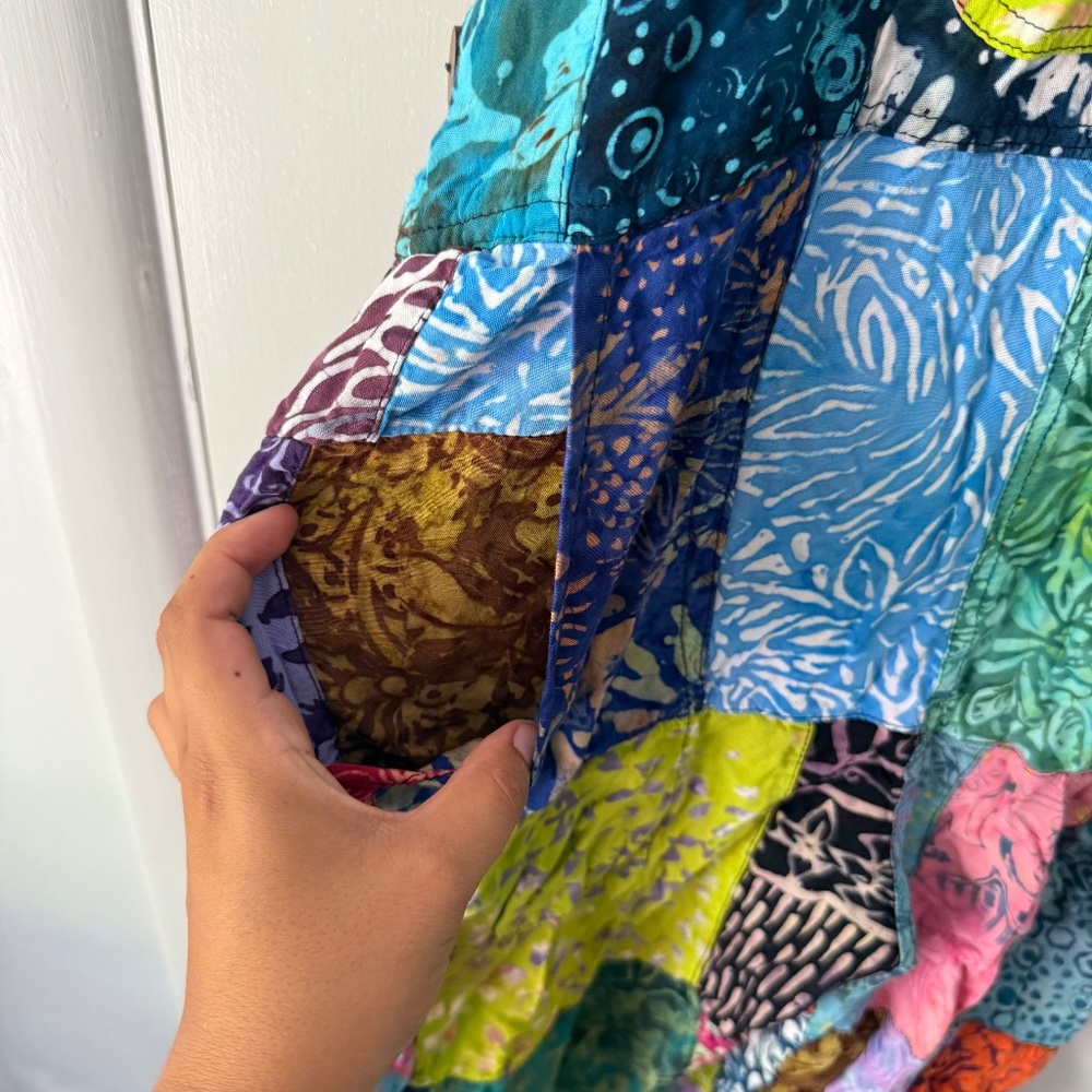 Mexicali Blues Rainbow Colored Patchwork Cropped … - image 4